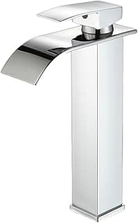 Torneira para banheiro de água fria cascata média cromada