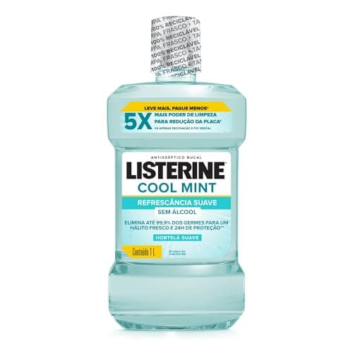 Listerine Enxaguante Bucal Cool Mint Sem Álcool, 1L