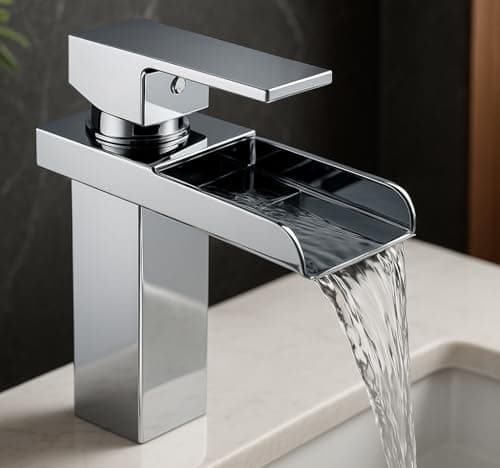 Torneira para Banheiro de Luxo Cascata Monocomando Bica Baixa Cromada DeckCasa