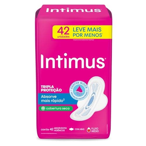 Intimus Absorvente Externo Tripla Proteção Cobertura Seca Com Abas - 42 un