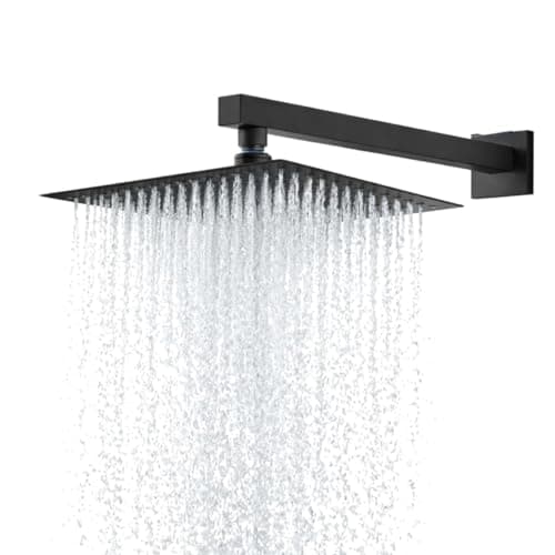 Chuveiro de aço inoxidável preto com alta pressão para uso interno e externo