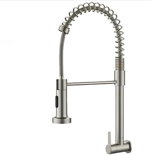 Torneira Gourmet Parede De Cozinha Agua Fria Aço Inox 304 (Cinza escovado)