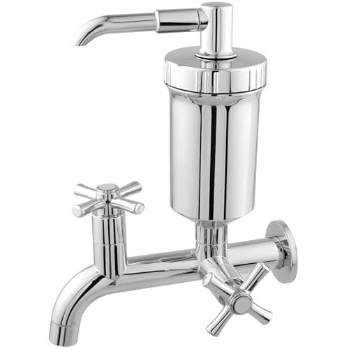 Torneira Para Cozinha De Parede com Filtro De ABS Com 1/4 De Volta Cromado