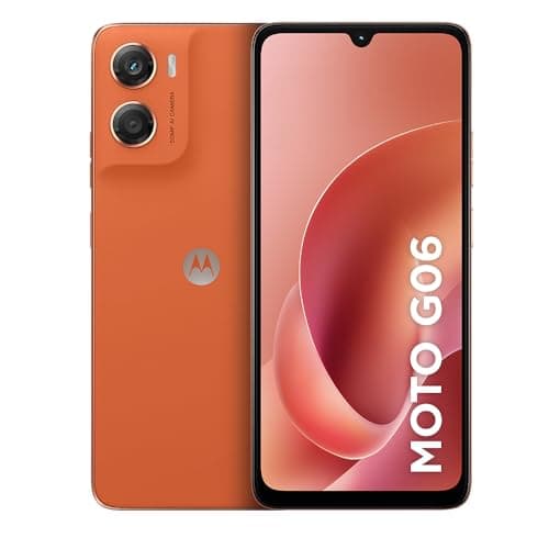 Smartphone Motorola Moto g06-128GB 12GB (4GB RAM + 8GB Ram Boost) e Camera 50MP com AI Bateria de 5200 mAh Tela 6.9" - Laranja