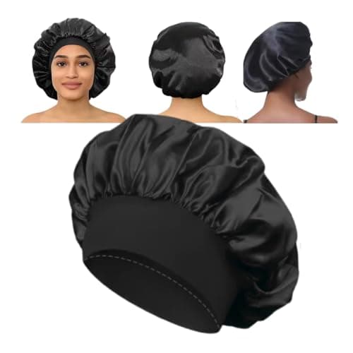 Touca de Cetim Dupla Face Grande Anti-Frizz, Confortável e Faixa Elástica Ajustável - E-FCS Store