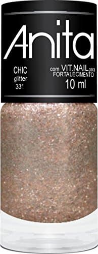 Anita Esmalte Chic Cosméticos Glitter Nude