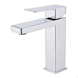 SOFTINOX Torneira Monocomando para Lavatório de Banheiro em Metal Resistente a Maresia – Instalação de Mesa 1/2", Arejador em Metal, Design Moderno e Alta Durabilidade (Cromada, Bica Baixa)