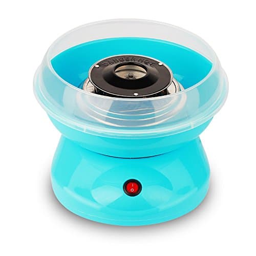 Mini Máquina De Algodão Doce 110v/220v, Fabricante Caseiro de Marshmallow para Crianças, Máquina Elétrica de Marshmallow (Azul,110V Plug)