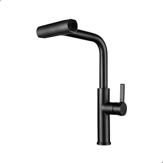 SOFTINOX Torneira Slim Monocomando Gourmet Giratória com Extensor para Cozinha Cor Preta Funcionalidade Avançada e Design Moderno