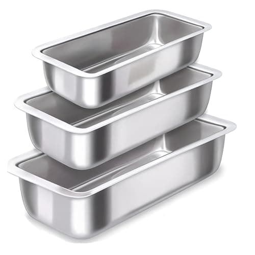 Conjunto 3 Peças Assadeira Para Pão Caseiro/Bolo Inglês/Cuca – Alumínio Reforçado, Ideal para Forno – Tamanhos Pequeno, Médio e Grande