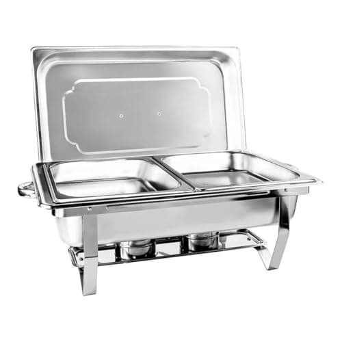 Rechaud Retangular 9L Gourmet Buffet Aço Inox Brinovar (2 Cubas)