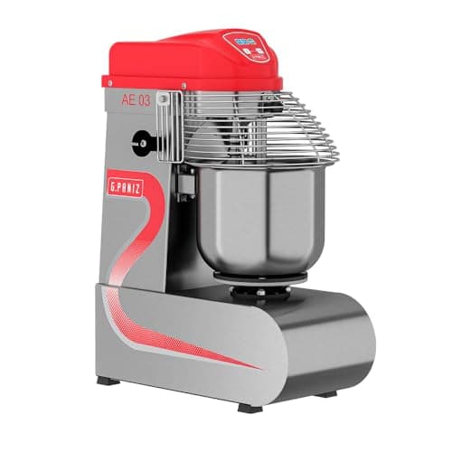 Masseira Espiral Digital Fiorella AE-03AI Aço Inox - Bivolt 3 Velocidades 3Kgs de Massa Pronta - G.Paniz Bivolt Automático