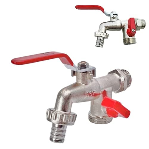 Torneira Registro Saída Dupla Maquina Lavar Roupa Louça 1/2 x 3/4