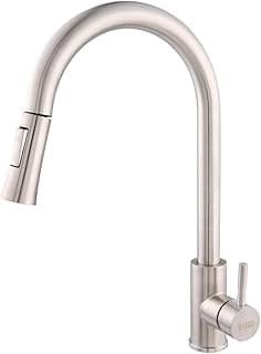 Raro, Torneira Inox 304 Gourmet Misturador Monocomando Para Cozinha Com Mangueira Retrátil Extensível Bico Fino Escovado