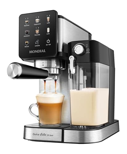MONDIAL Cafeteira Espresso Dolce Latte 20 Bar, Preto/Inox, 1350W, 220V - C-28-ECL