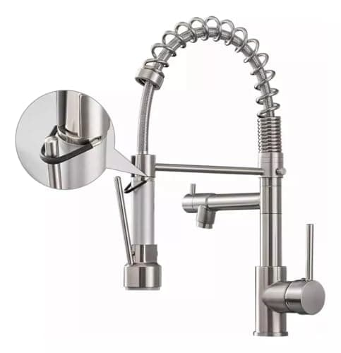 YESOP Torneira Cozinha Gourmet Monocomando Extensível Escovado 50 cm