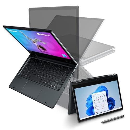 Notebook 2 em 1 Positivo Duo Intel Celeron N4500 4GB RAM 128GB de Armazenamento Tela 11" HD IPS touch com caneta capacitiva, Windows 11 Home – Cinza – C4128E