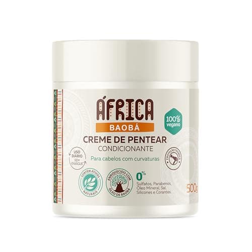 Ápice Creme de Pentear África Baobá | Hidratação, Definição e Proteção Térmica para Cabelos Cacheados, Crespos e Ondulados | 500g