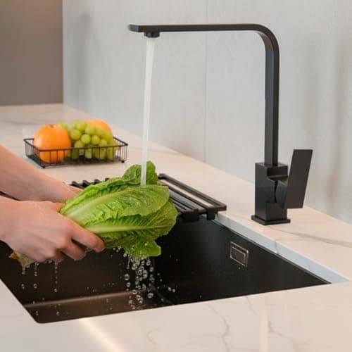 Torneira Super Luxo Cozinha Gourmet Slim Água Quente E Fria (Preto)