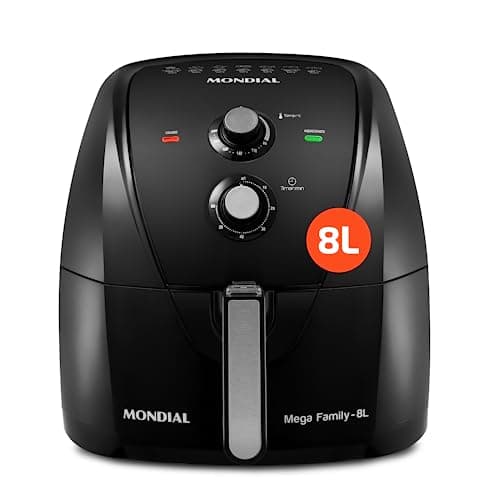 MONDIAL Fritadeira Sem Óleo Air Fryer 8L, Preto, 1900W, 110V - AFN-80-FB