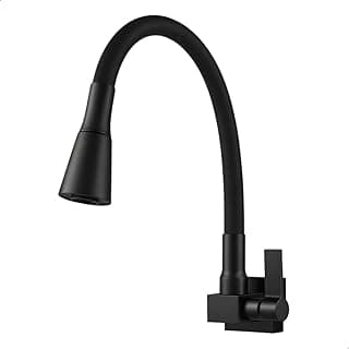 SOFTINOX Torneira Para Cozinha de Parede Quadrada Cone Preta/Black