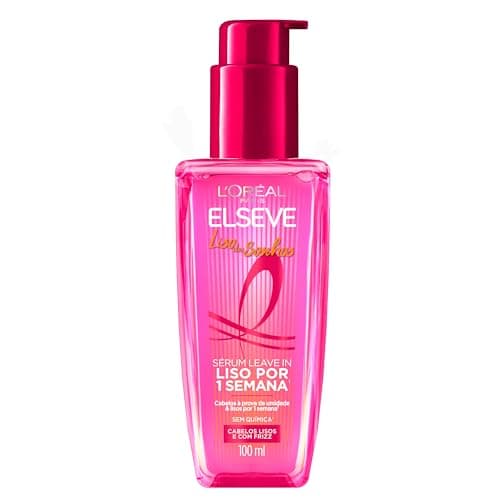 L'Oréal Paris Elseve Liso dos Sonhos, Sérum Leave-in com Tecnologia Ativada por Calor para Efeito Liso por 1 Semana, Antifrizz, Protetor Térmico e Barreira Contra Umidade, 100ml