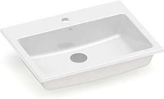 Cuba de sobrepor com mesa 550x420 PQ55 Branco - Roca