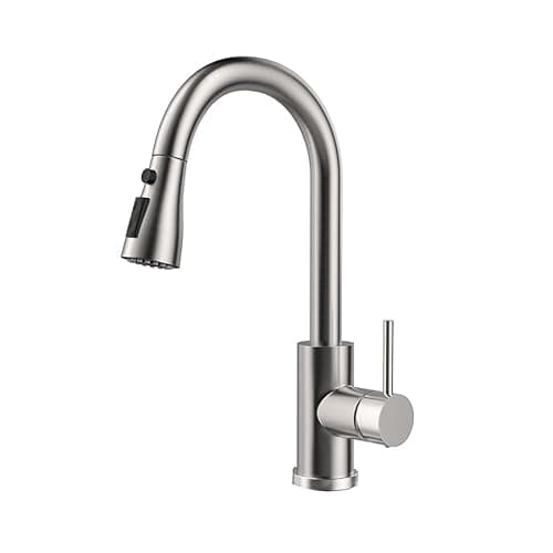 Torneira Para Cozinha Monocomando De Pia Torneira Gourmet Misturador Bancada Extensível Aço Escovado