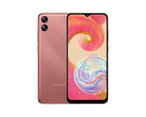 Smartphone SAMSUNG Galaxy A04E, 32 GB, 4G, 3 GB de RAM, Wi-Fi, tela de 6,5", chip duplo, câmera dupla de 13 MP + 2 MP+selfie de 5 MP - cobre