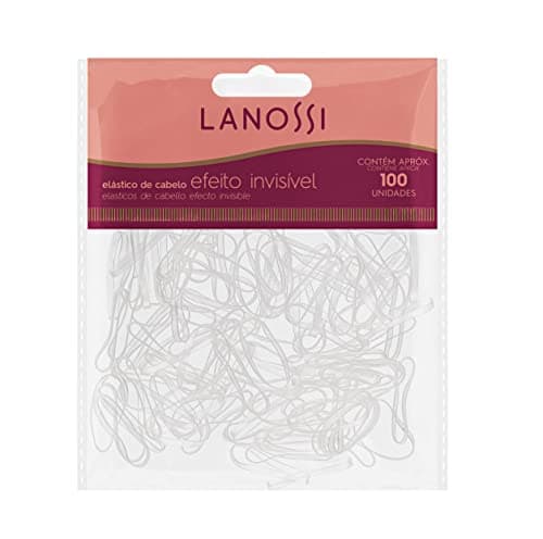 Elásticos de Silicone Transparente para Cabelo - Contém 100 Unidades, Lanossi Beauty & Care.