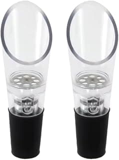 Bico Aerador Dosador para Garrafas de Vinho Universal Corta Gotas Evita Vazamento Funil Decantador Instantâneo Transparente Acrílico (2)