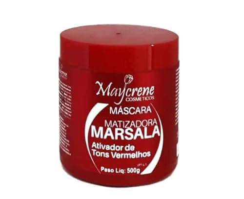 Máscara Matizadora Marsala Ativador de Tons Vermelhos 500g Maycrene…