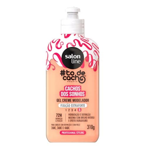 Salon Line, Gel Creme Modelador, #TodeCacho, Cachos dos Sonhos, Fixação Extraforte, Vegano - Para Cabelos Ondulados, Cacheados e Crespos, 310g