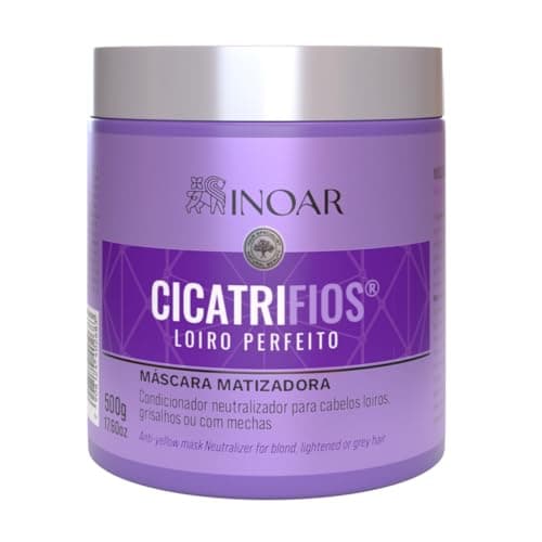 Inoar, Cicatrifios Loiro Perfeito, Máscara, Matização, Brilho Intenso E Restauração Da Cor Natural Dos Fios - 500G