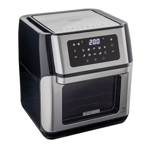 BLACK+DECKER Fritadeira Elétrica Gourmand Gris 5 em 1, Air Fryer com Função Forno, com 10 Funções Predefinidas e Acessórios Inclusos, com 4L, 220V