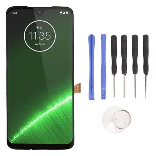 Jiawu Substituição de Tela LCD LTPS de 6,2 Polegadas para Moto G7 Plus XT1965 2 XT1965 3, Resolução 1080x2270 405 PPI 16M Cores Conjunto Digitalizador de Tela de Toque