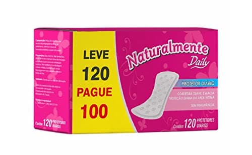 Naturalmente Absorvente Protetor Diario Leve 120 Branco 100 Unidades