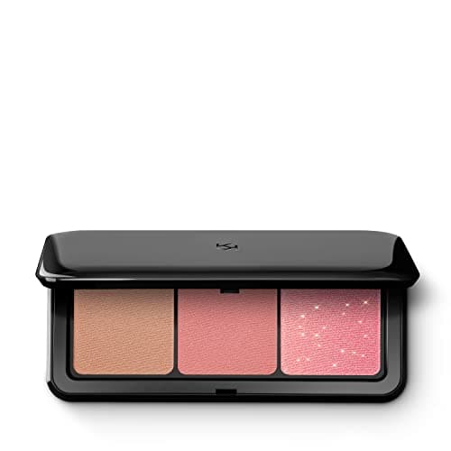 KIKO MILANO, Multi Finish Trio Blush & Bronzer Palette, Paleta Compacta 2 em 1, Cor 02 Mauve