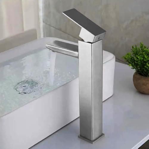 Torneira Banheiro Bica Alta Inox Cuba Monocomando Misturador Gourmet Luxo