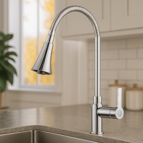 Torneira Flexível de Cozinha Gourmet Mesa Bancada de água fria 2 Jatos 1/4 de Volta de Metal