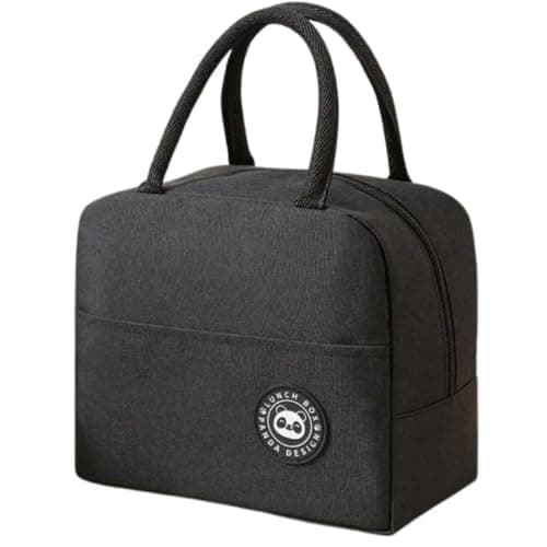 Bolsa Térmica Anti Vazamento Unissex - Ideal para Lancheira, Marmita, Academia, Trilhas, Piqueniques, Acampamentos, Caminhadas e Praia. (PRETO)