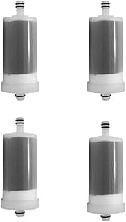 Kit 4 Refil Filtro Torneira Carvão Ativado Branco Vela Blindada Universal para Filtro de Pressão