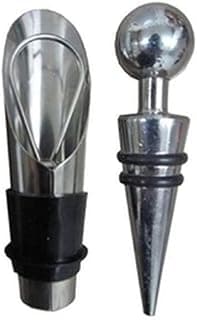 Kit Bico Direcionador Dosador Tampa Garrafa Vinho Decanter Aerador Funil Aço Inox Oxigenação Bebidas