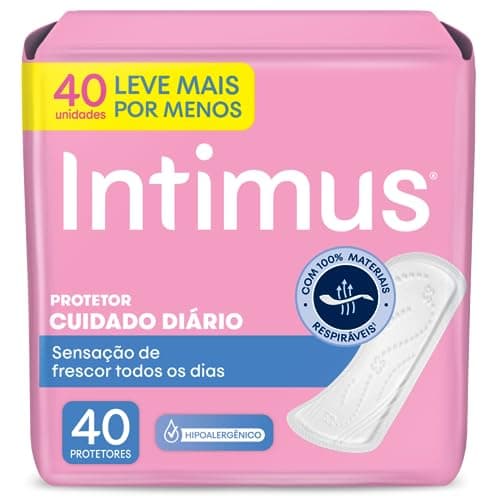 Intimus - Protetor Diário sem Perfume, 40 unidades - Leve 40 Pague 30