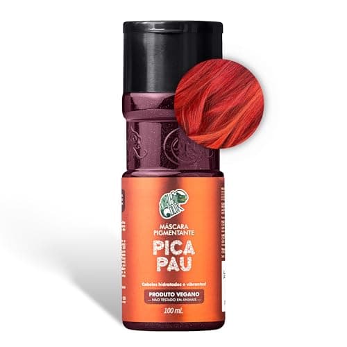 Kamaleão Color – Máscara Pigmentante Semi-Permanente - Cores Vibrantes e Hidratação Intensa – Low Poo, Vegano, Cruelty Free – 100ml - Pica Pau