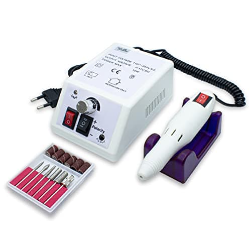 Lixadeira Motor Unhas Elétrica Profissional Mercedes Branca, Bivolt 110V - 220V