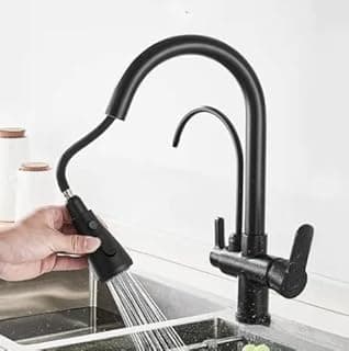 Torneira Preta Monocomando Luxo Gourmet 360 Quente Frio Cozinha Mesa Bancada Cuba Regulavel