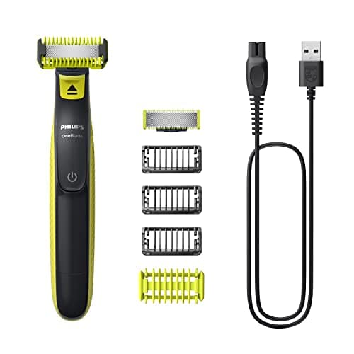 Aparador e Barbeador Elétrico de Pelos Philips OneBlade com 4 pentes QP2824/10 À prova d’água - Bivolt