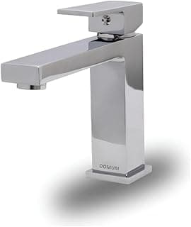 Torneira Monocomando Banheiro DOMUM Bica Baixa Cromada Inox 304 Misturador Água Quente e Fria para Lavatório