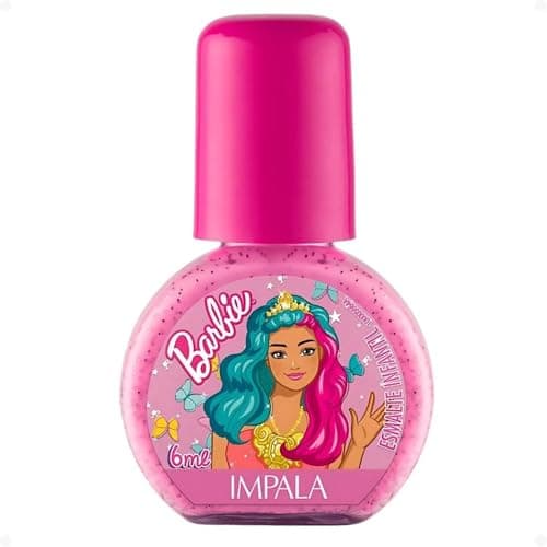 Esmalte Barbie Glitter Brilho Encantado Blister Impala, Impala